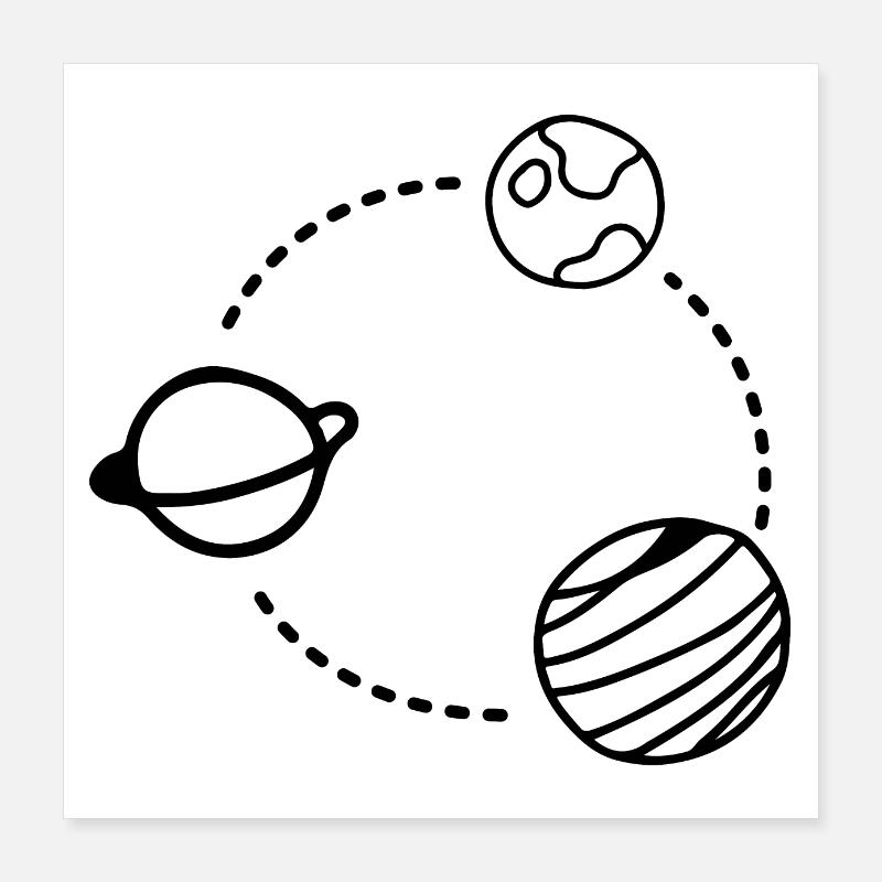 Planeten Poster 40x40 cm