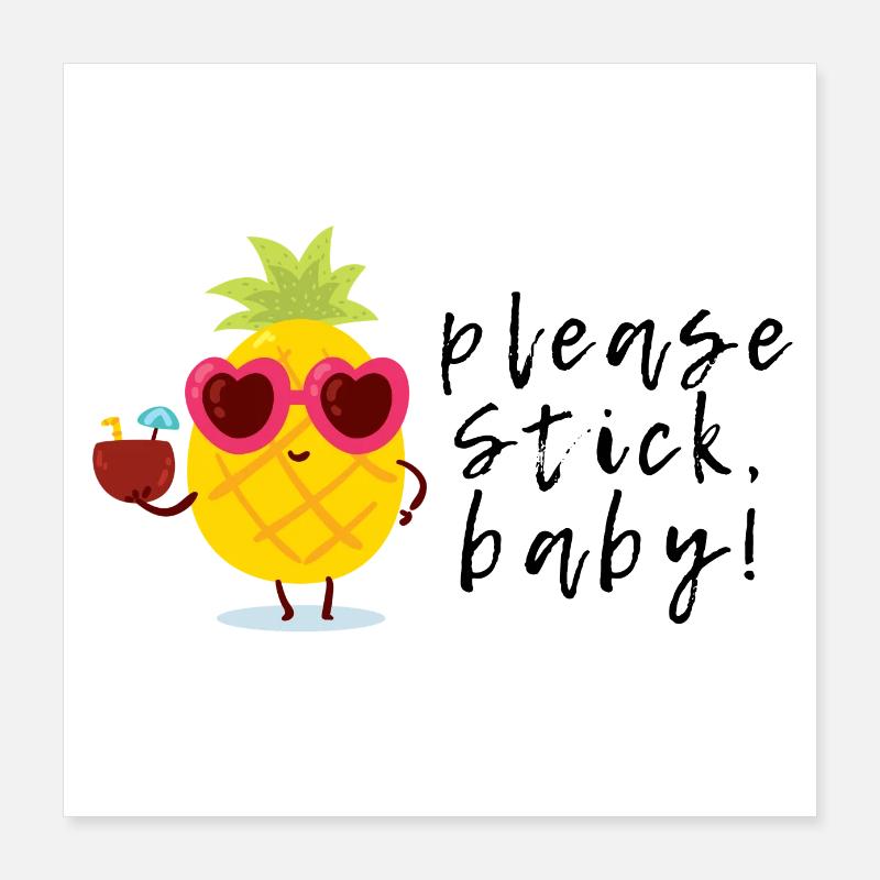 Bébé embryon d'ananas Poster 40 x 40 cm