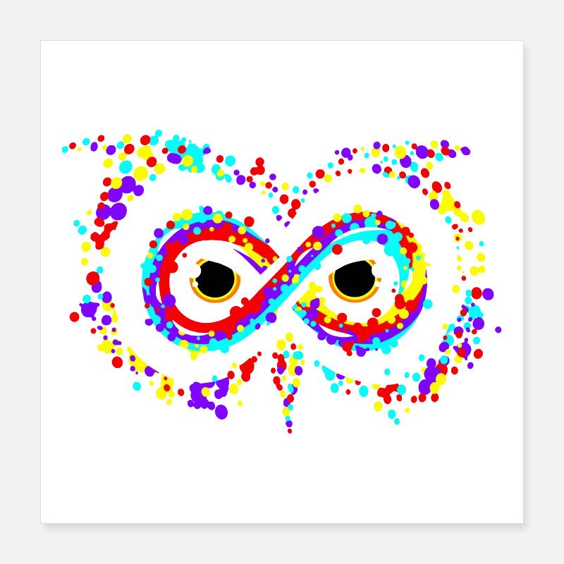 INFINITELY OWLED Poster 16" x 16" (40x40 cm)