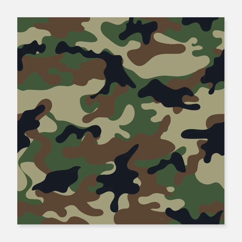 Wallpapered traditional camouflage patterns Poster 16" x 16" (40x40 cm)