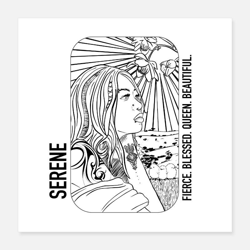 Serene / So schön Poster 40x40 cm