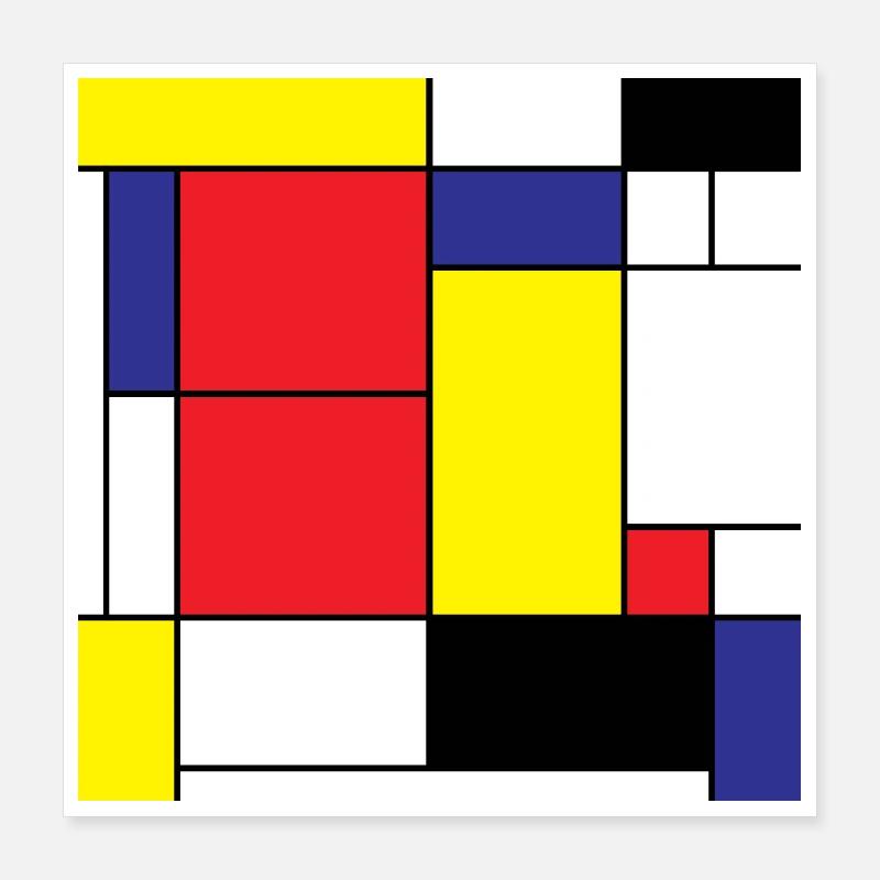 Idée cadeau vintage de symboles mathématiques art moderne Poster 40 x 40 cm