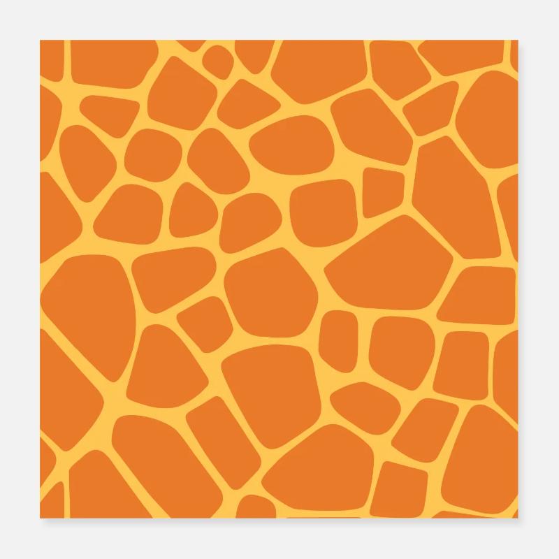 Giraffe Pattern Poster 16" x 16" (40x40 cm)