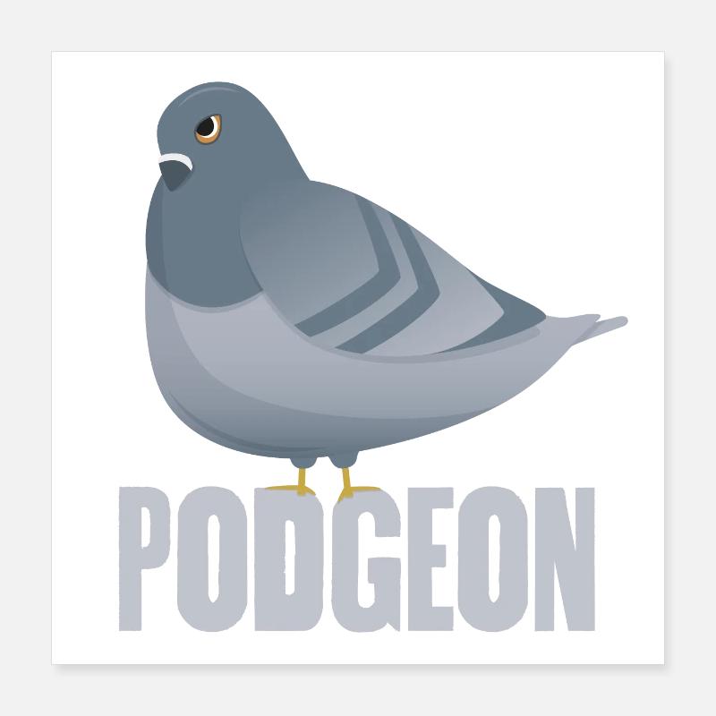 Podgeon - Taube Poster 40x40 cm