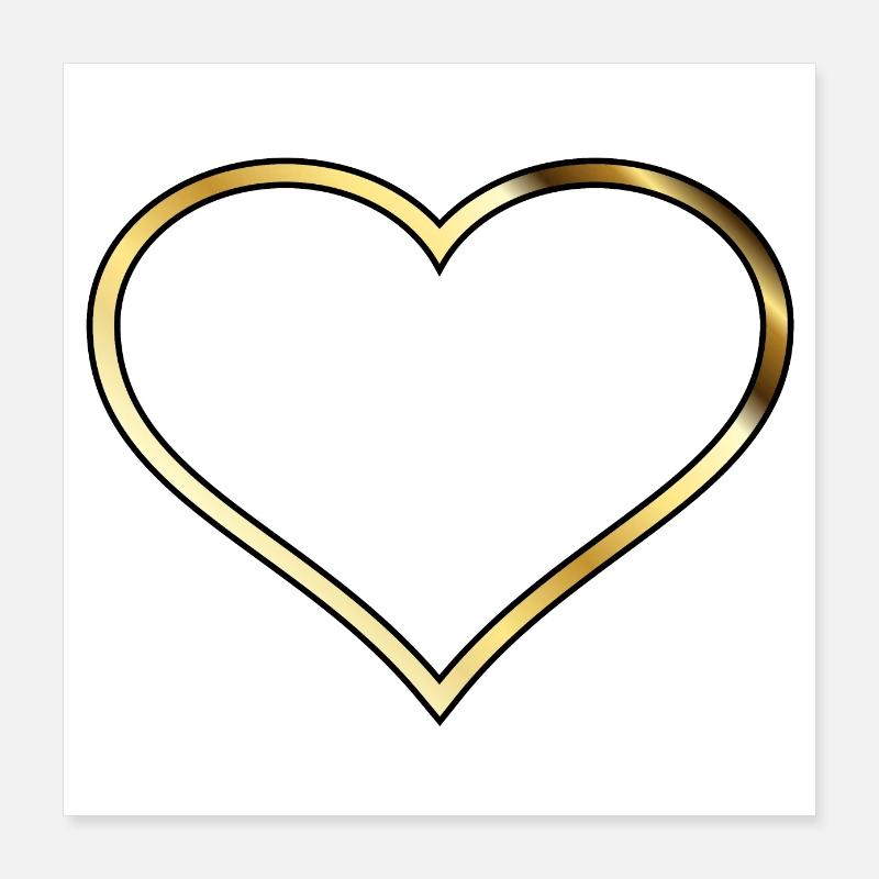 cuore d'oro Poster 40x40 cm