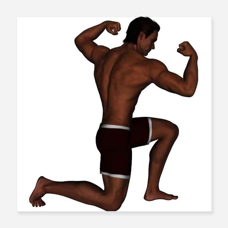 Pack de six gym Poster 40 x 40 cm