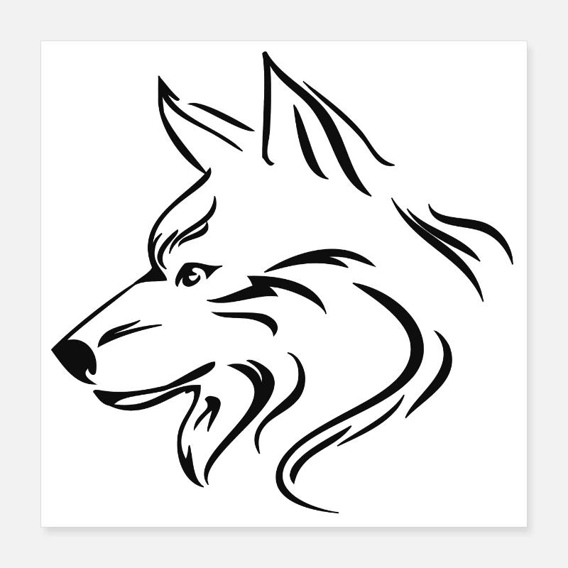 Loup Poster 40 x 40 cm