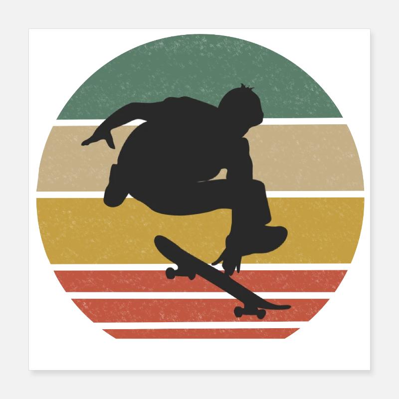 planche à roulette Poster 40 x 40 cm