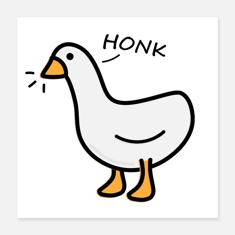 Cute Goose Poster 16" x 16" (40x40 cm)