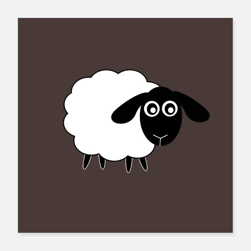 Sheep Sheep Lamb Poster 16" x 16" (40x40 cm)