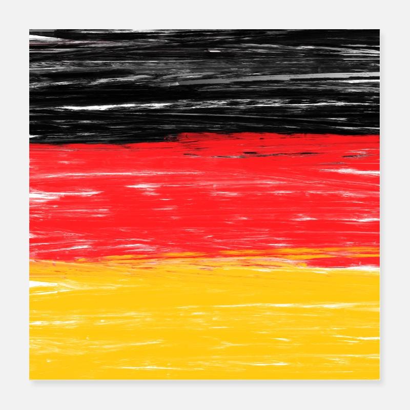 Germany German flag flag customizable Poster 16" x 16" (40x40 cm)
