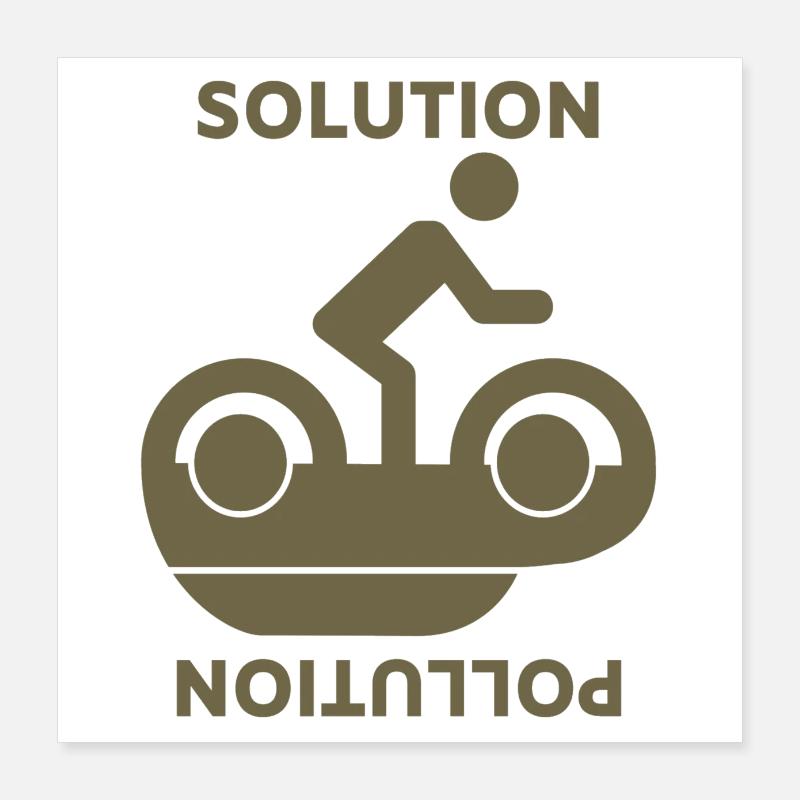 Environmental thinking (solution pollution) Poster 16" x 16" (40x40 cm)