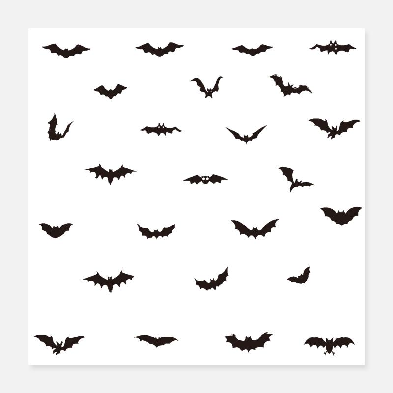 Halloween Bats Bundle 02 Poster 16" x 16" (40x40 cm)