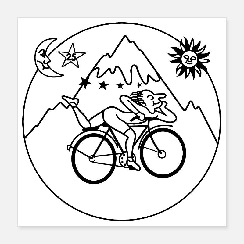 Albert Hofmann LSD 1943 Circle Noir & Blanc Poster 40 x 40 cm