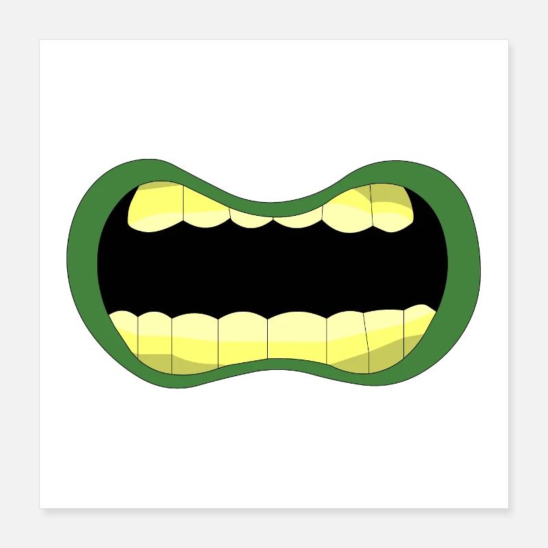 Zombie mouth Poster 16" x 16" (40x40 cm)