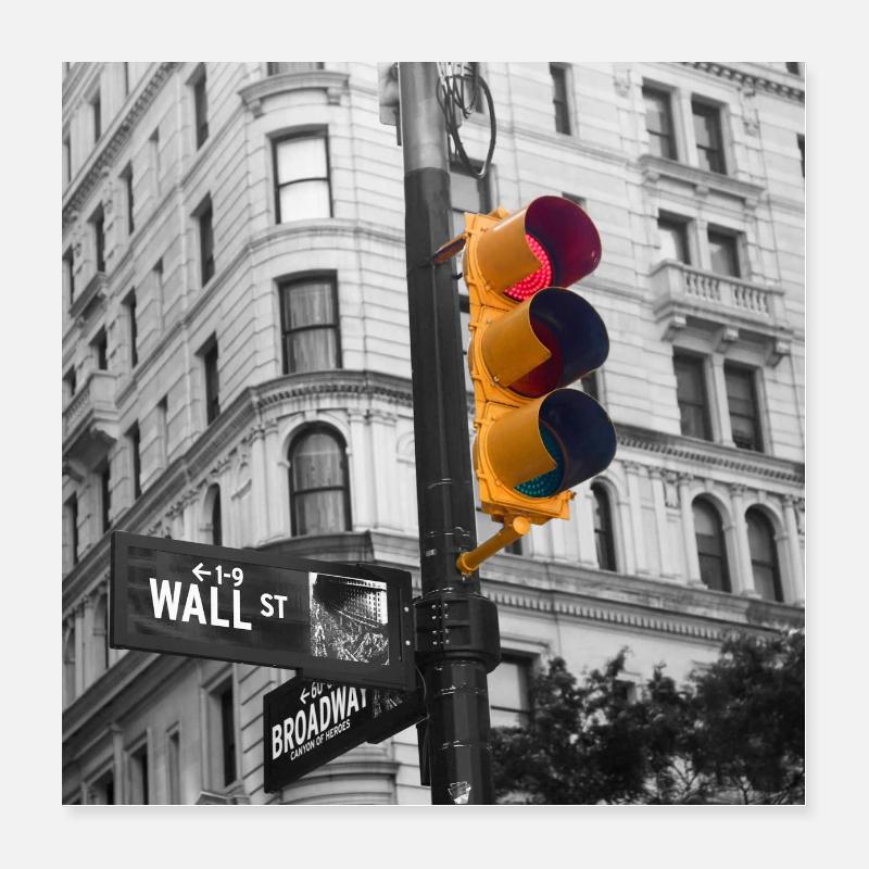 US Ampel Poster 40x40 cm