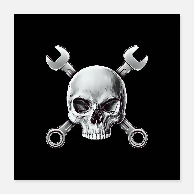 Crâne de tournevis Poster 40 x 40 cm