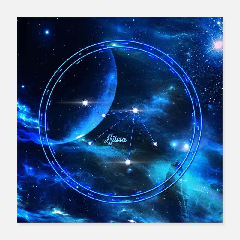 Zodiac constellation libra Poster 16" x 16" (40x40 cm)