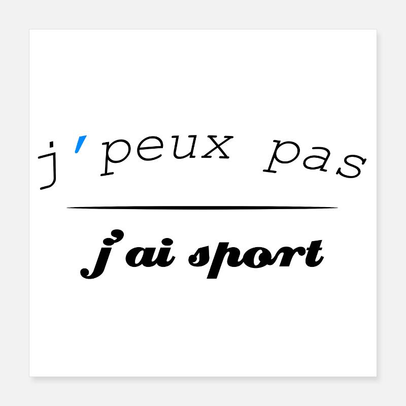 MEILLEUR VENTE j ai sport Poster 40 x 40 cm