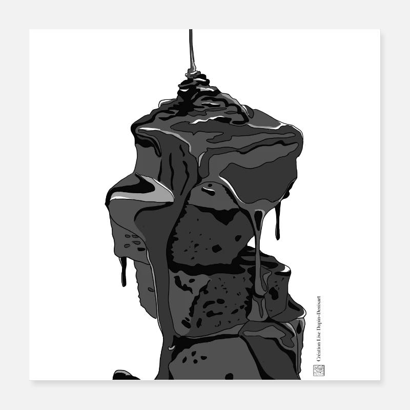 Brownie - Poster 40x40 cm - Weiß