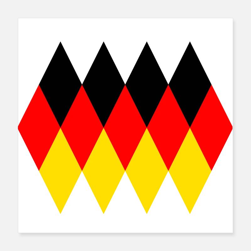 Germany Retro Vintage Pattern Banner Flag Poster 16" x 16" (40x40 cm)