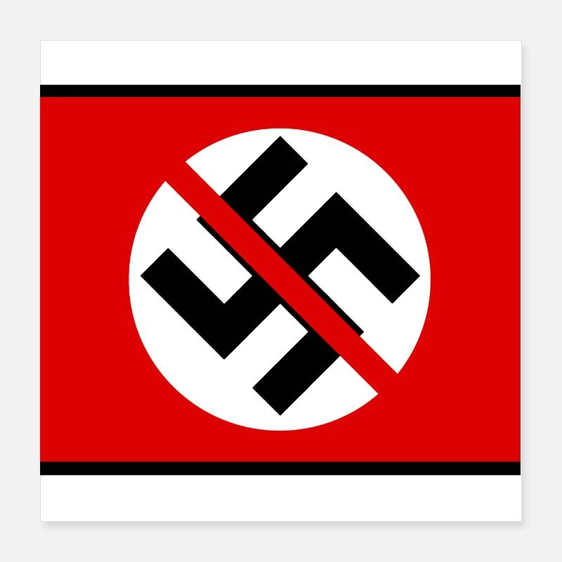 Aucun symbole de croix gammée Poster 40 x 40 cm