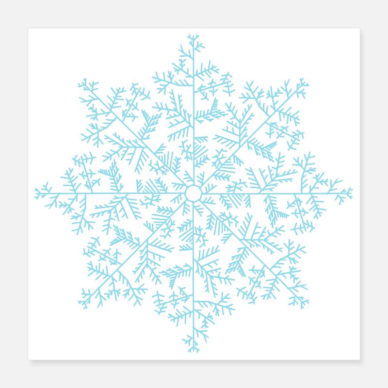 Snowflake Drawn Unique Winter Sweater Poster 16" x 16" (40x40 cm)