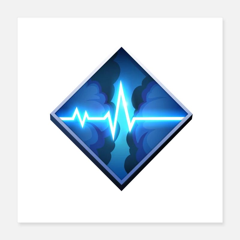 Énergie flash ECG Poster 40 x 40 cm