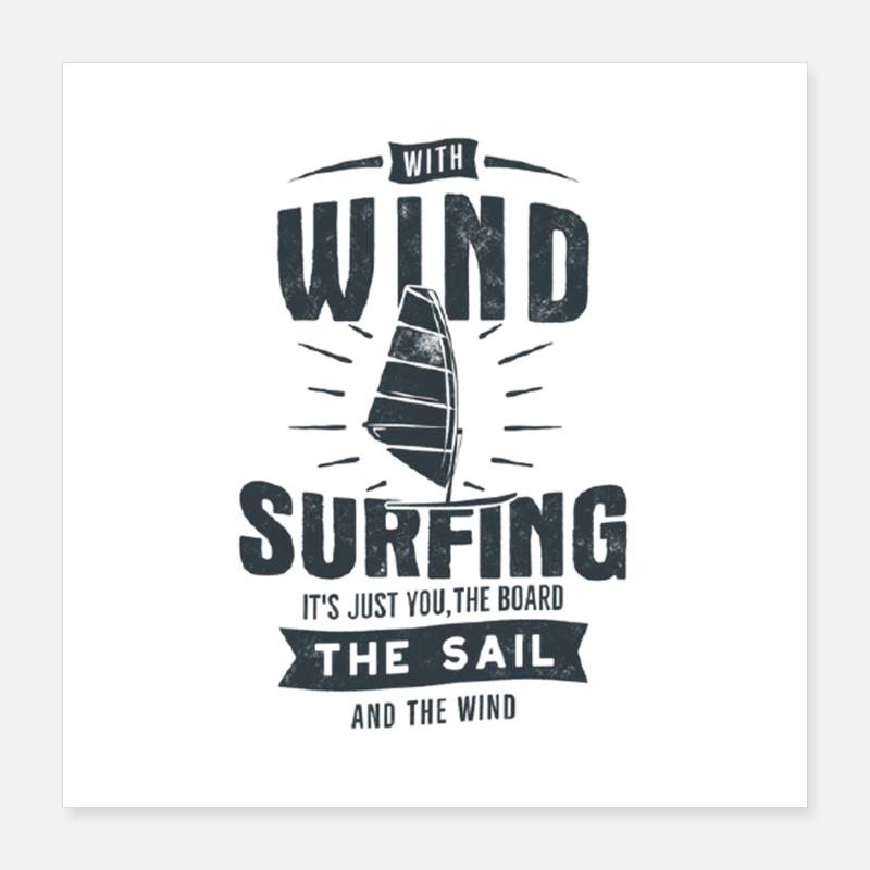 Windsurfing Poster 40x40 cm