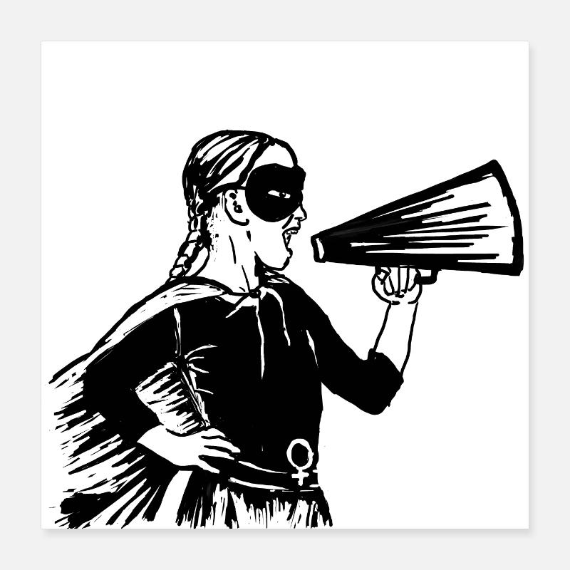 Mädchenpower Poster 40x40 cm