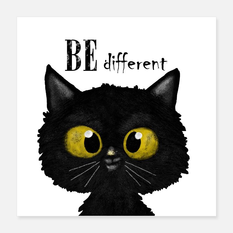 Blackcat Poster 40x40 cm