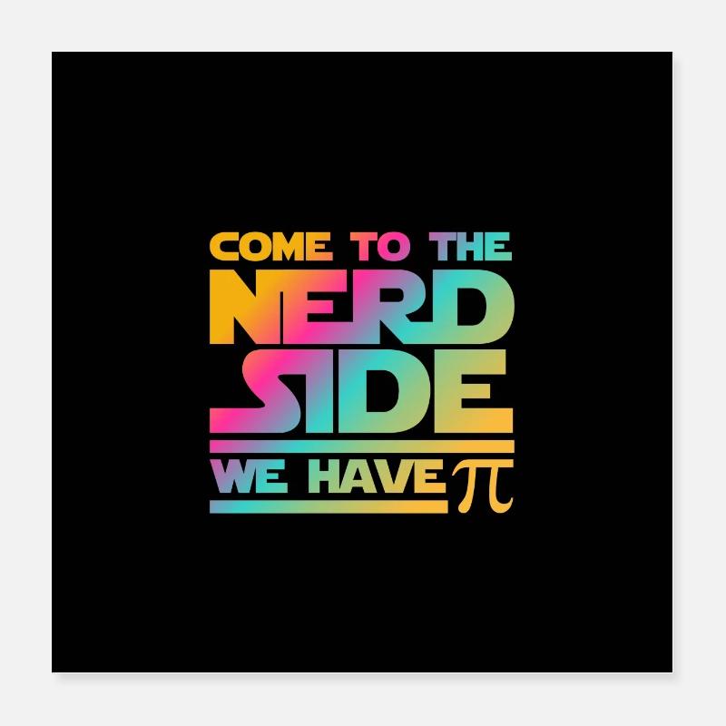 Masque Nerd - Masque Visage Geeks - Pi, Science Poster 40 x 40 cm
