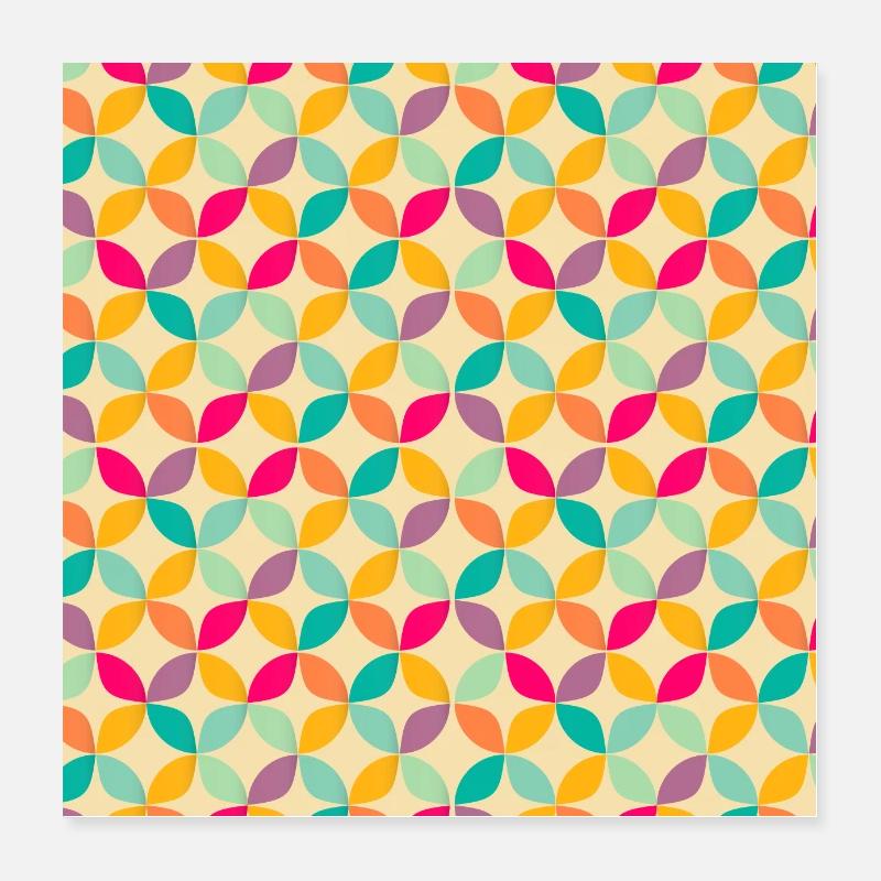 Retro Muster Poster 40x40 cm