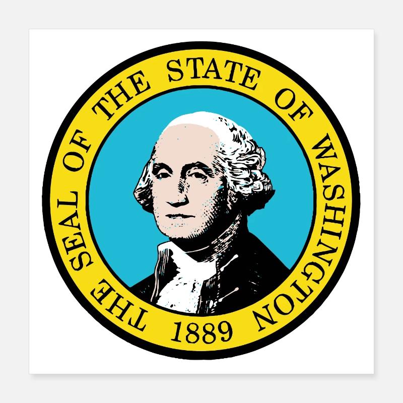 Washington State Seal Poster 16" x 16" (40x40 cm)