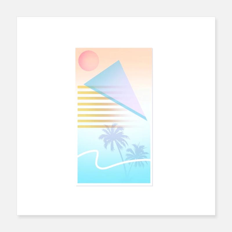 Sources pastel Poster 40 x 40 cm