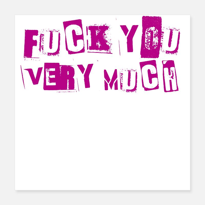 Je te baise beaucoup Poster 40 x 40 cm