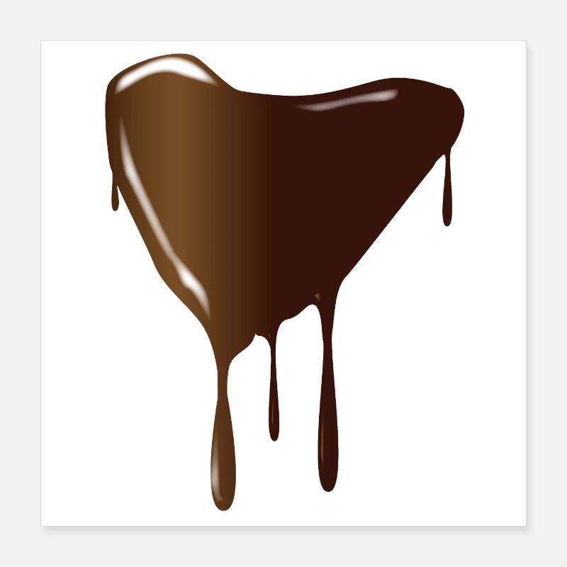 Melting Chocolate Heart Poster 16" x 16" (40x40 cm)