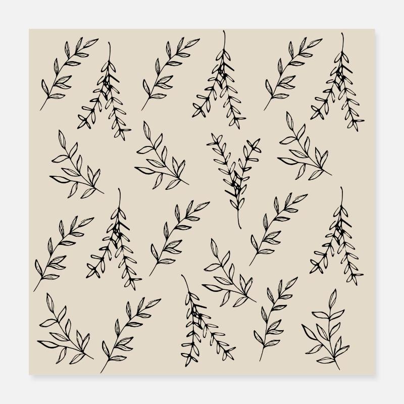 motif de branches Poster 40 x 40 cm