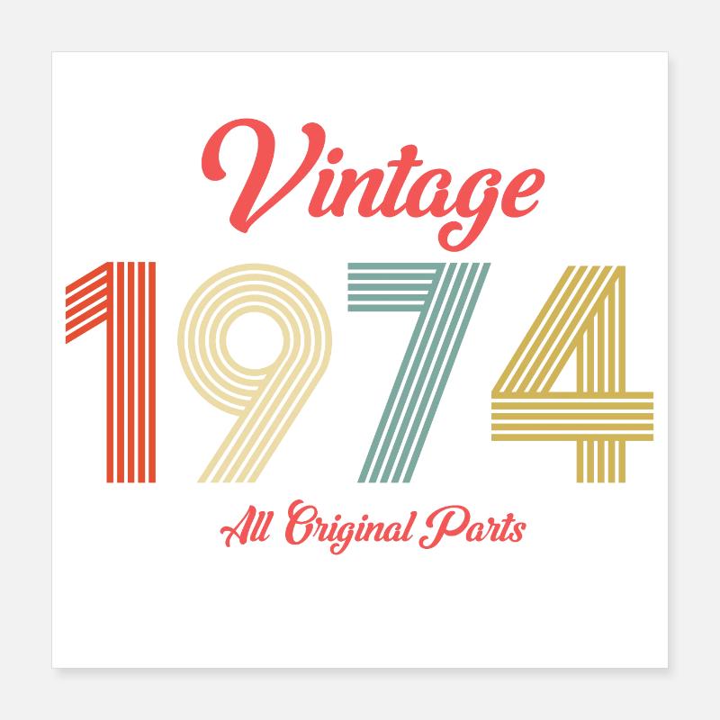 1974 Poster 40x40 cm