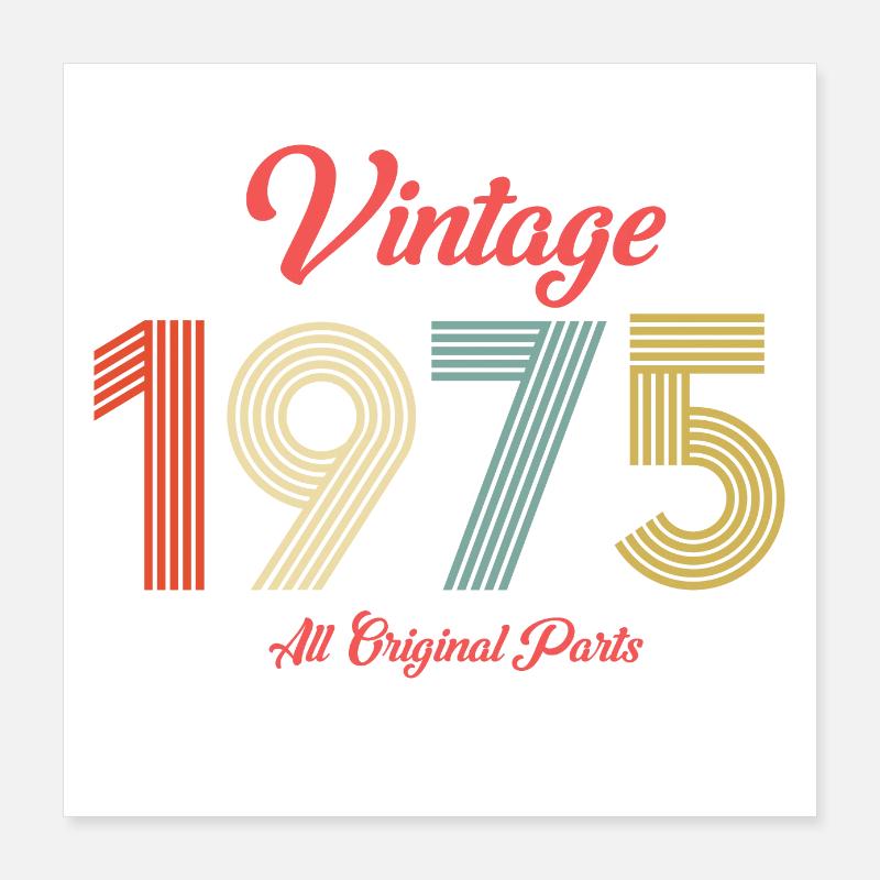 1975 Poster 40x40 cm