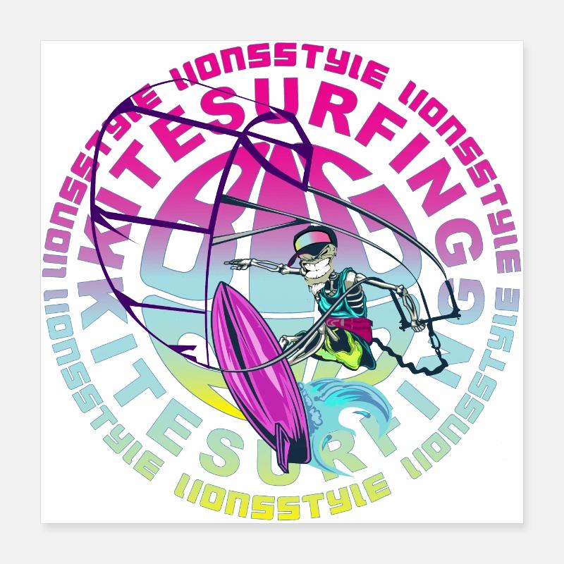 kitesurfen Poster 40x40 cm