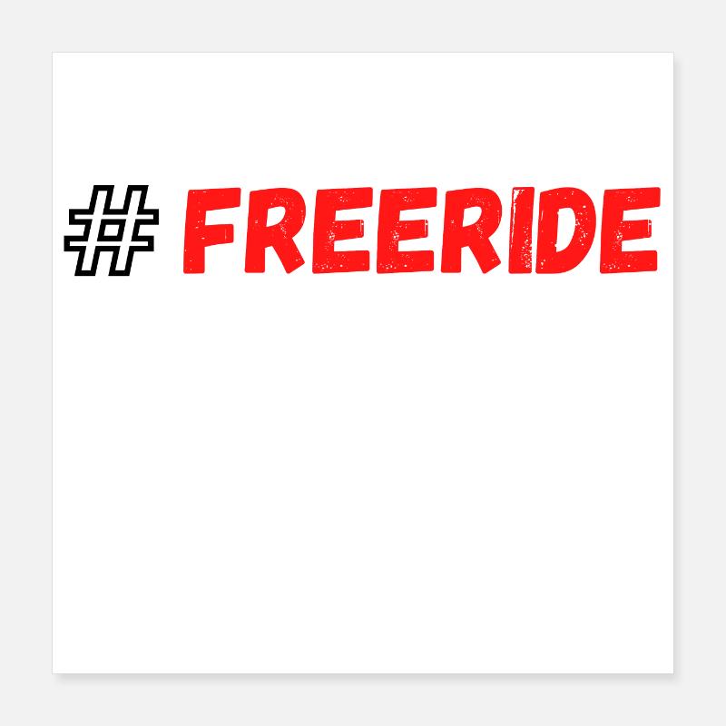 Hashtag freeride Poster 40 x 40 cm