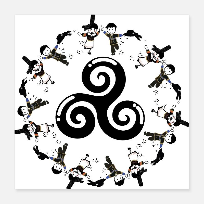 cercle fest noz triskel Poster 40 x 40 cm
