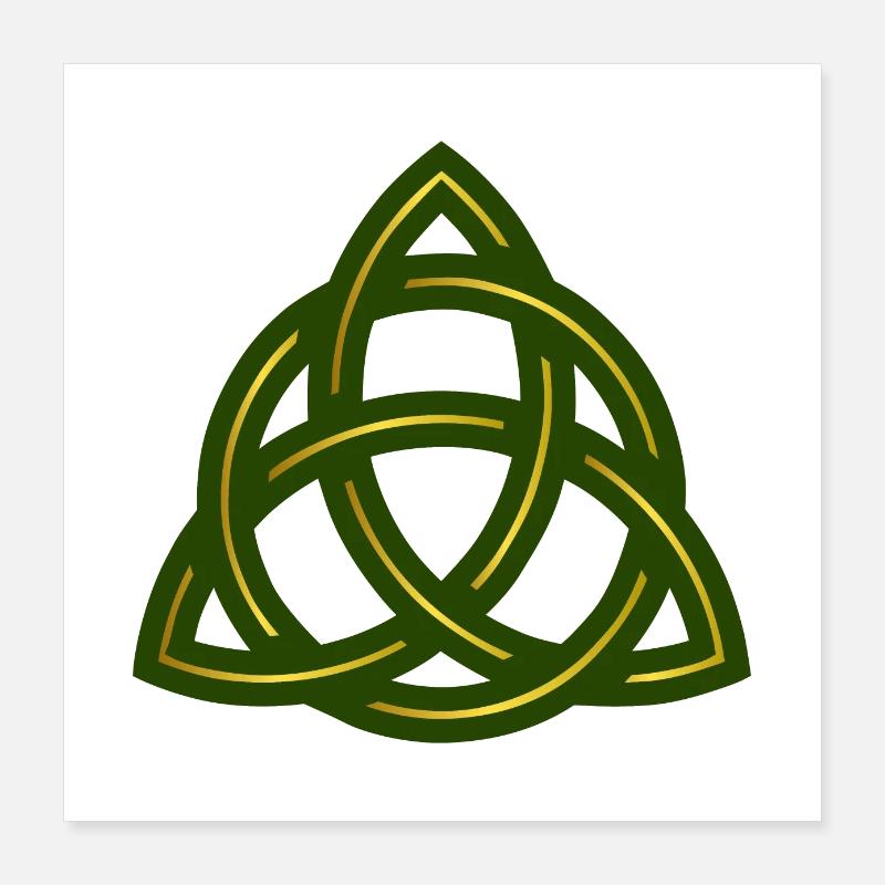 Keltisches Symbol Triquetra Trinity Knot Geschenk Poster 40x40 cm