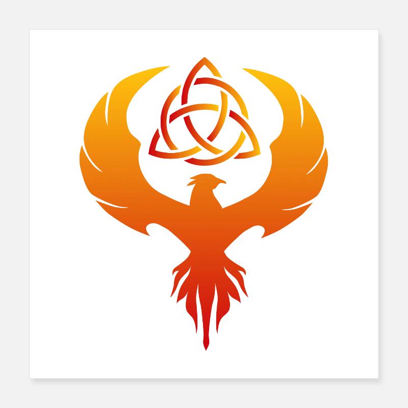 Keltisches Symbol Phönix Tattoo Celtic Knot Gesch Poster 40x40 cm