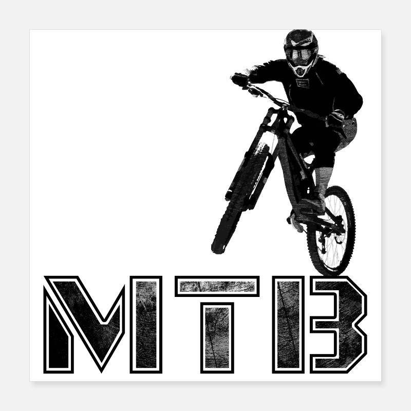 MTB Mountainbiking Geschenk Poster 40x40 cm