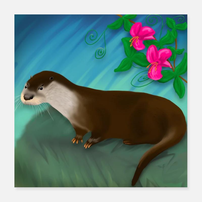otter Poster 16" x 16" (40x40 cm)