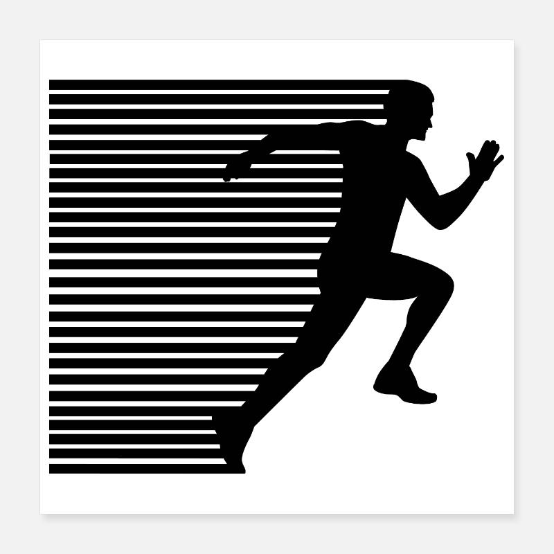 Idée cadeau Marathon Runner Speed 26.2 Poster 40 x 40 cm