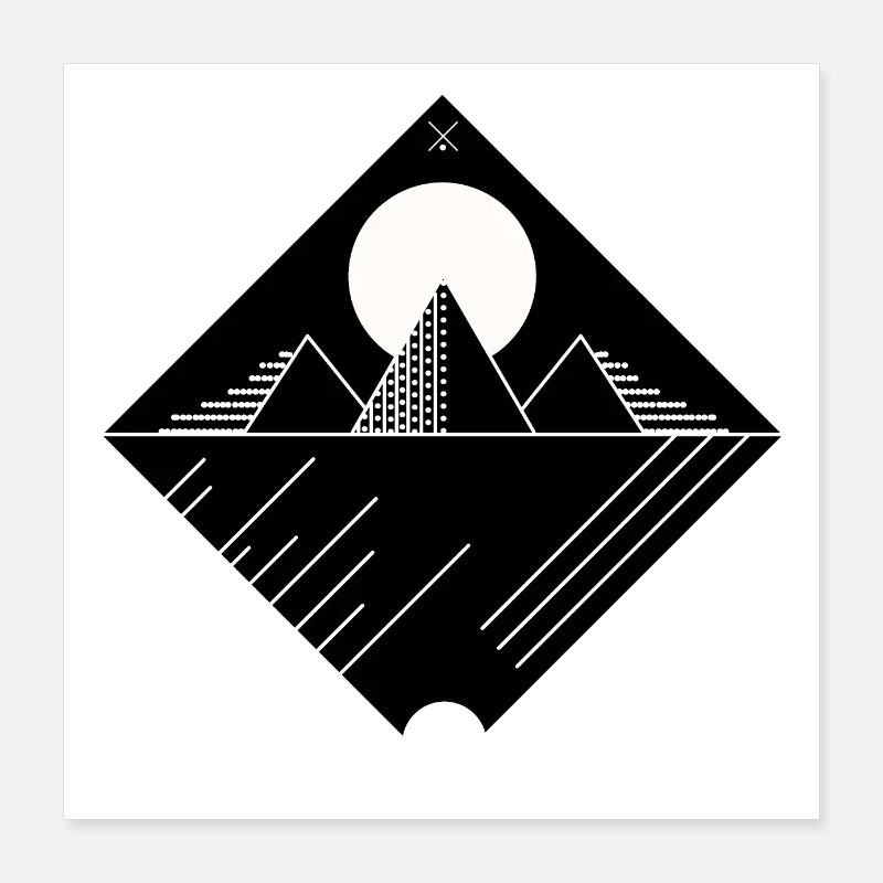 Pyramid, minimal Poster 16" x 16" (40x40 cm)