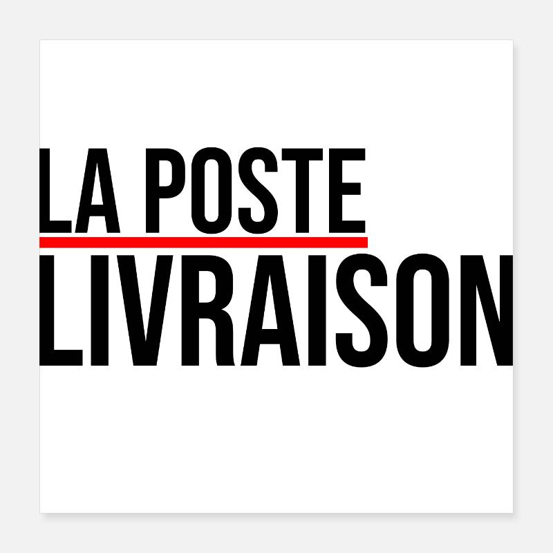 La poste livraison colis courrier facteur laposte Poster 40 x 40 cm
